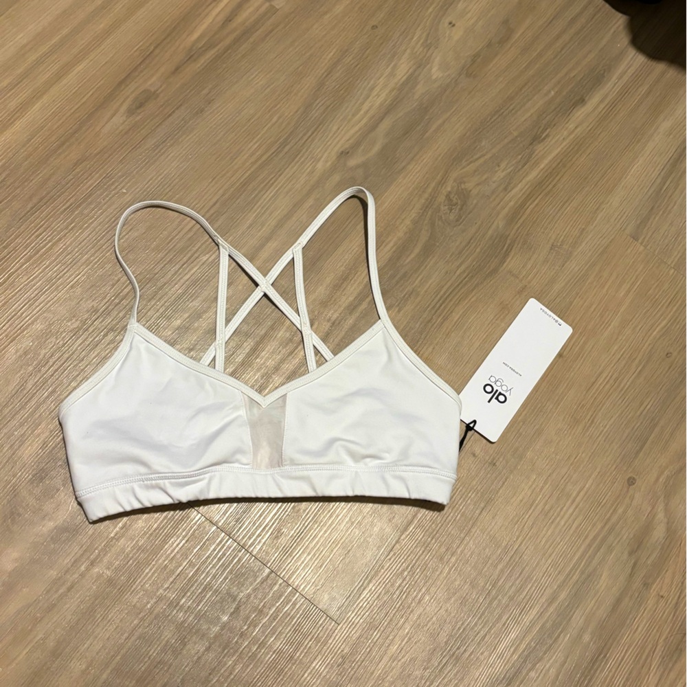Alo Yoga White Goddess Bra Size Small
